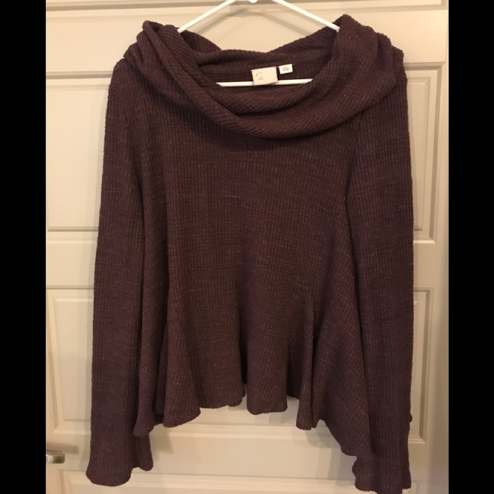 Maroon sweater from Anthropologie